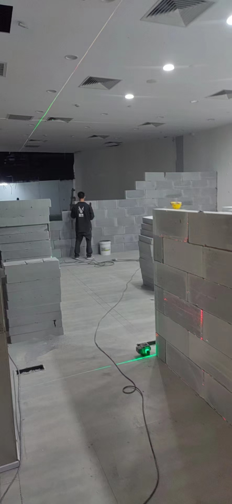 轻质砖隔墙现场